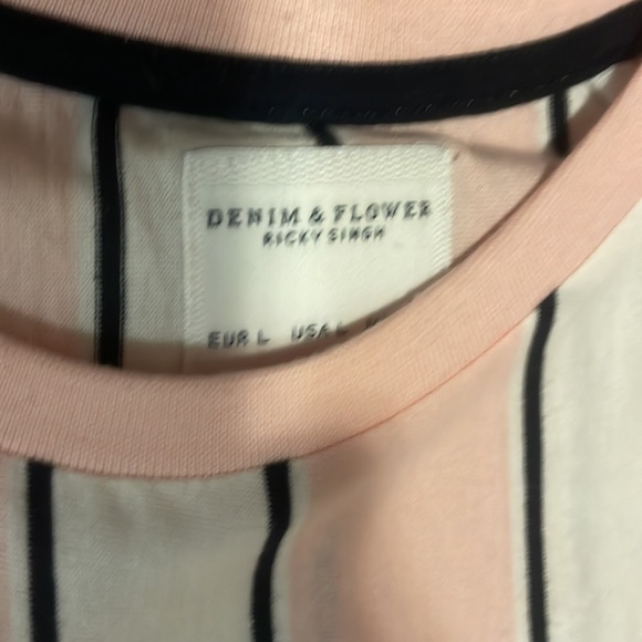 Mens pink pin strip “California” tee - Picture 3 of 3